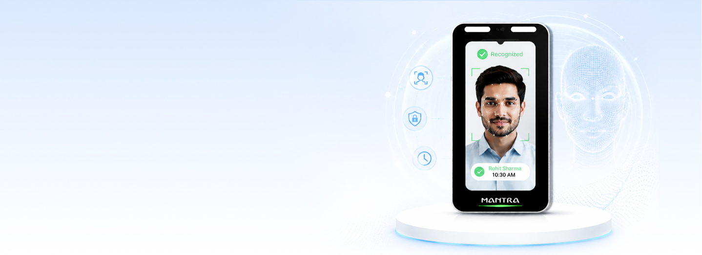 Face recognition biometric attendance device recognising an employee